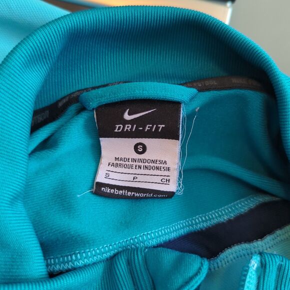 Nike Dri-Fit Soccer Jacket FCB Qatar Airways Mens Small Teal Full Zip - Picture 5 of 7